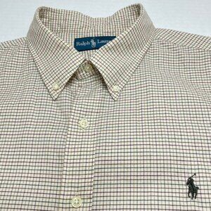 Polo Ralph Lauren Men's Casual Shirt - Beige Check - Size XXL - GUC